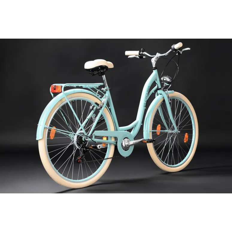 Damski Rower Miejski 28 Dziewczęcy Retro 6 Biegów