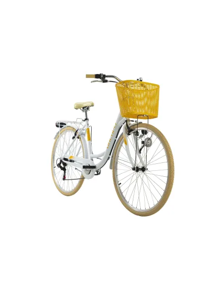 Rower Damski Dziewczęcy Miejski 28 Koszyk Światła