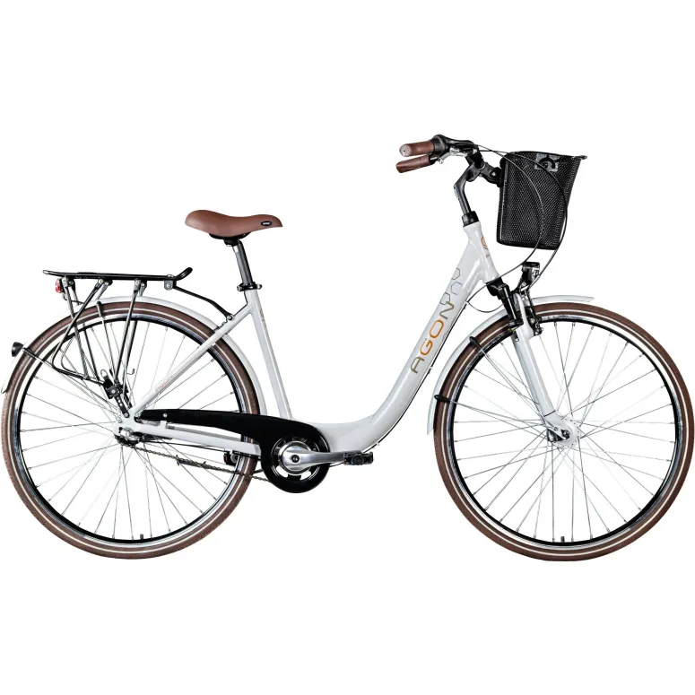 Rower Miejski Damski 28 Alu Nexus 3 Koszyk Oświetlenie Dzwonek Bagażnik