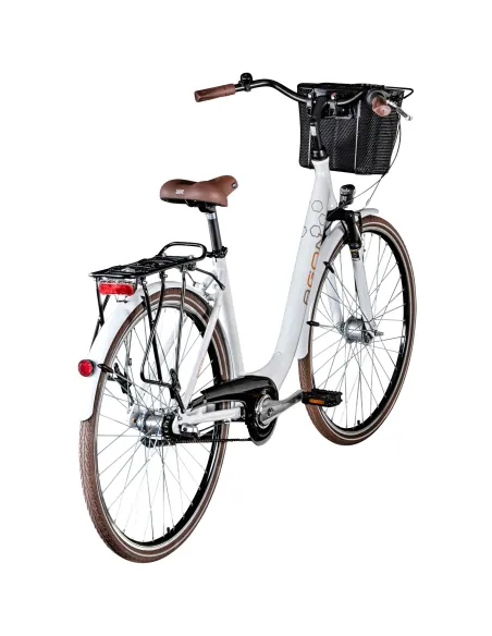 Rower Miejski Damski 28 Alu Nexus 3 Koszyk Oświetlenie Dzwonek Bagażnik