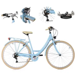 Damski Rower Miejski 28 Stal Światła Bagażnik Stopka Błotniki Damka Osłona