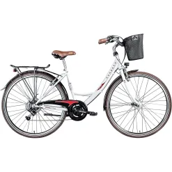 Rower Miejski Damski 28 Damka Dynamo Koszyk 6 Bieg
