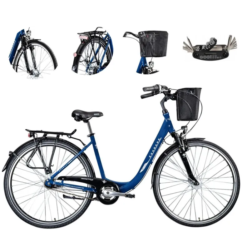 Rower Miejski Damski 28 Nexus 7 Aluminiowy Kontra Oświetlenie Damka Bagaż