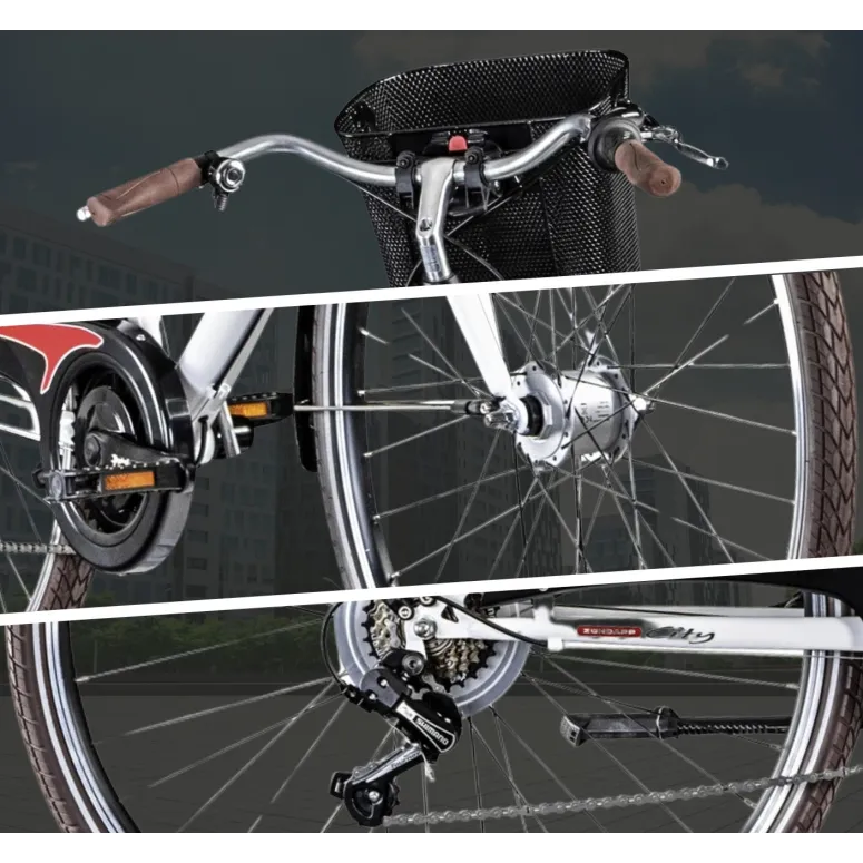 Rower Miejski Damski 28 Damka Dynamo Koszyk Oświetlenie Dzwonek Błotniki