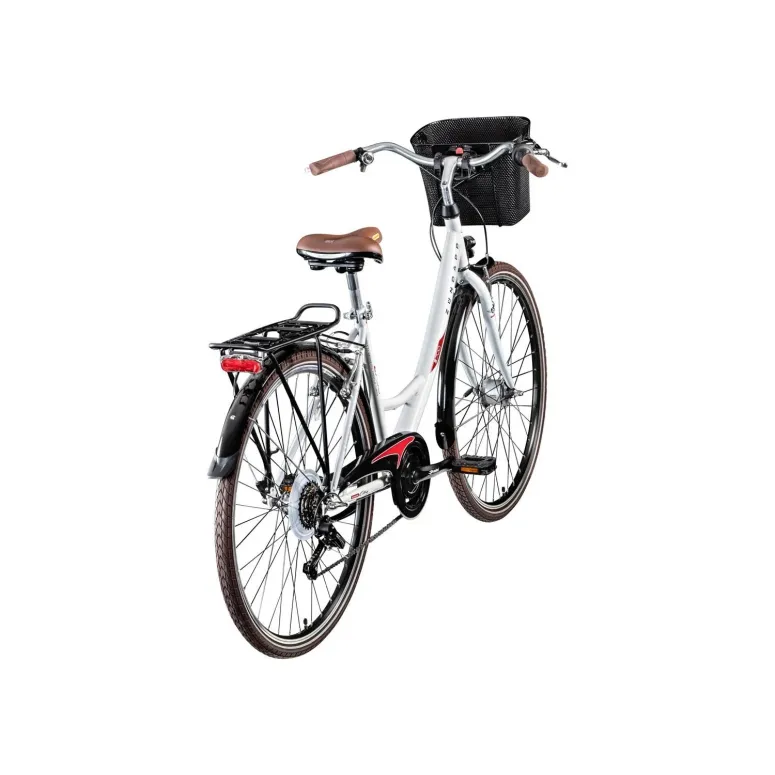 Rower Miejski Damski 28 Damka Dynamo Koszyk Oświetlenie Dzwonek Błotniki