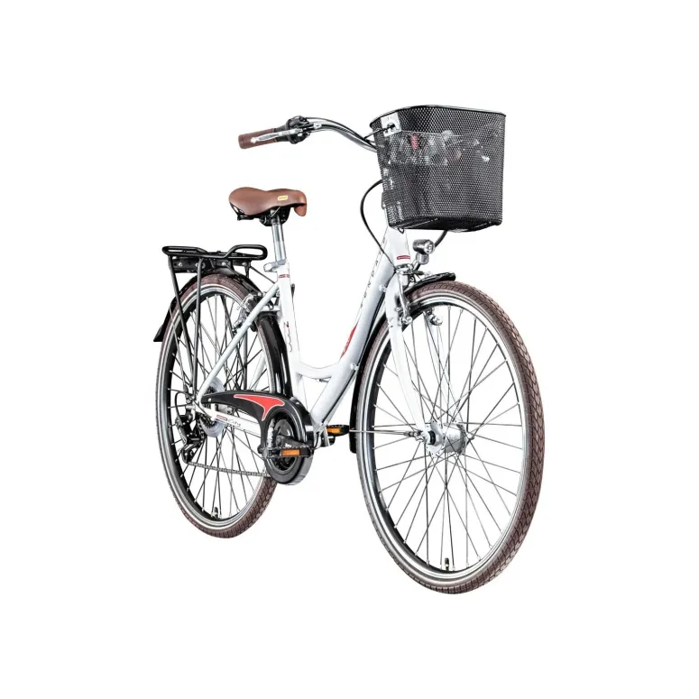 Rower Miejski Damski 28 Damka Dynamo Koszyk Oświetlenie Dzwonek Błotniki