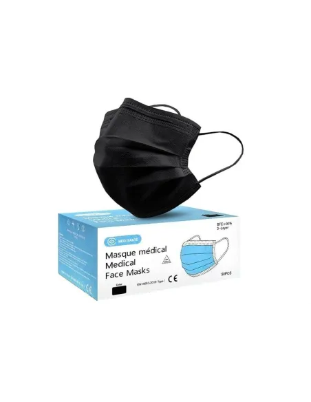Zestaw Masek Chirurgicznych MEDI SANTÉ Jednorazowe Ochronne na Gumki 50 Szt
