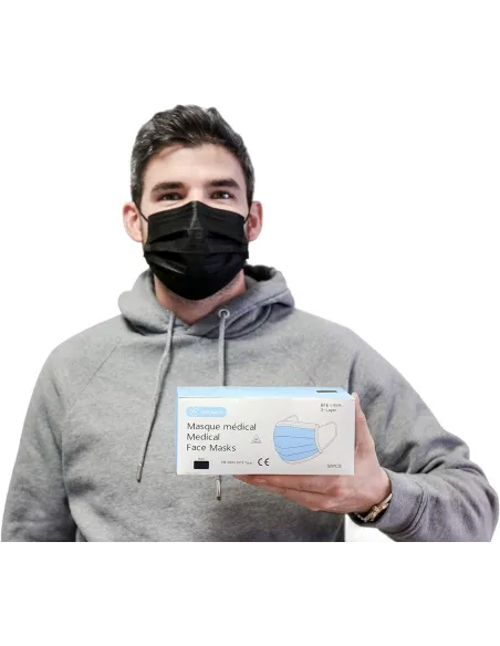 Zestaw Masek Chirurgicznych MEDI SANTÉ Jednorazowe Ochronne na Gumki 50 Szt