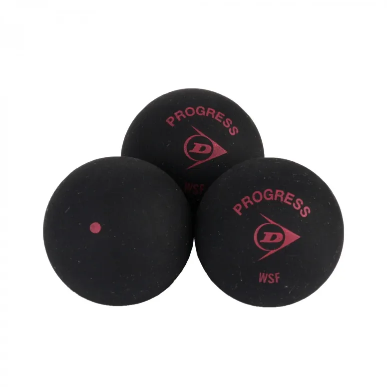 Zestaw Piłek do Squasha Meczowe Dunlop Elastyczny Polimer Trzy Sztuki
