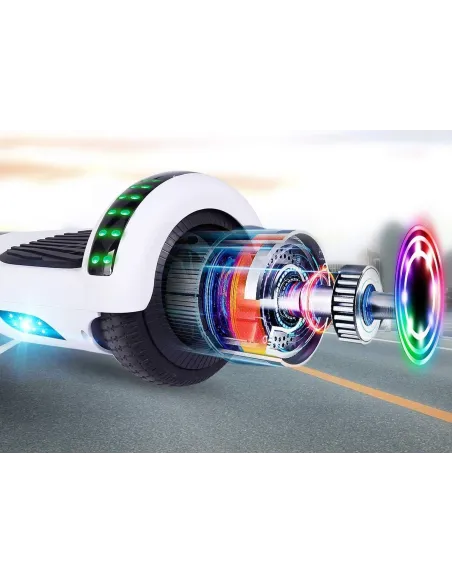 Hoverboard SISIGAD Deskorolka Elektryczna Dwukołowa 6,5 Głośnik BT LED 250W