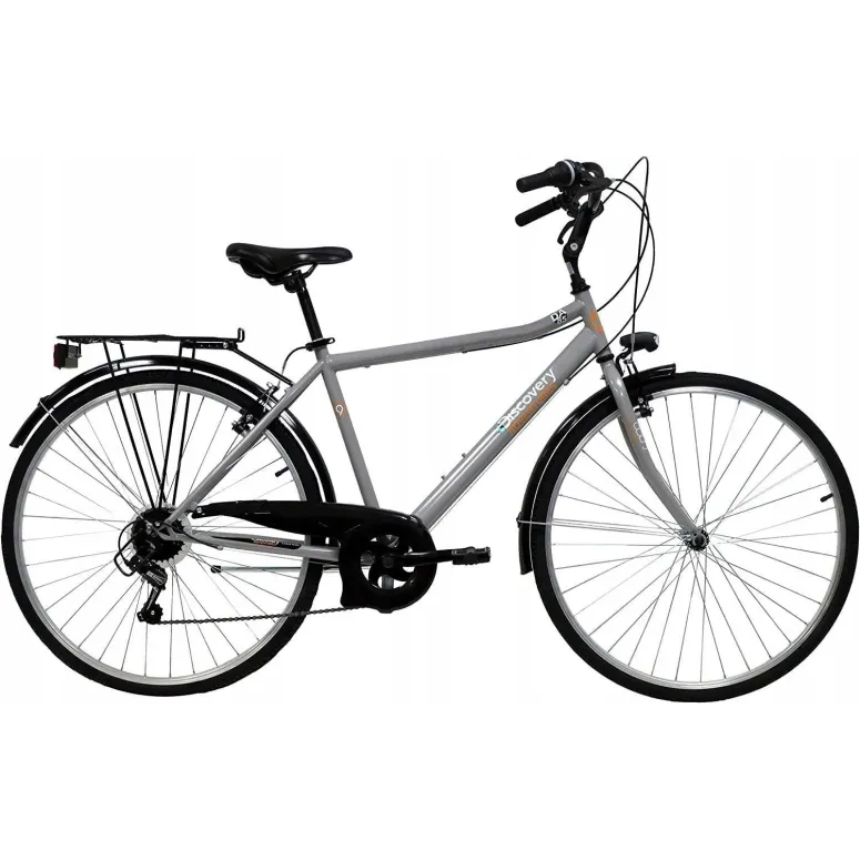 Rower Miejski Męski 28 Błotniki 6 biegów Oświetlenie Stalowa Rama Osłona