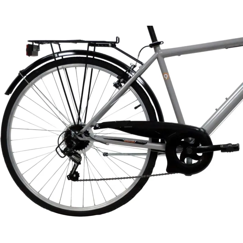 Rower Miejski Męski 28 Błotniki 6 biegów Oświetlenie Stalowa Rama Osłona