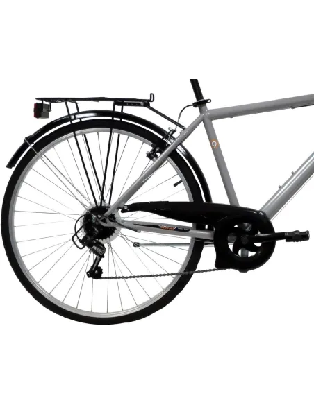 Rower Miejski Męski 28 Błotniki 6 biegów Oświetlenie Stalowa Rama Osłona