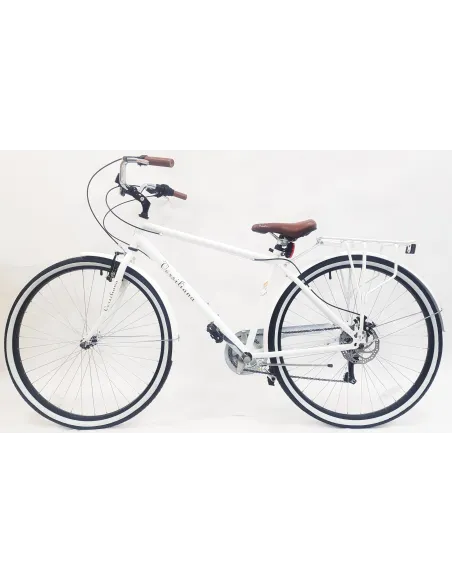 Rower Miejski Męski 28 Retro Hamulec V-Brake Sztywny Widelec Stalowa Rama