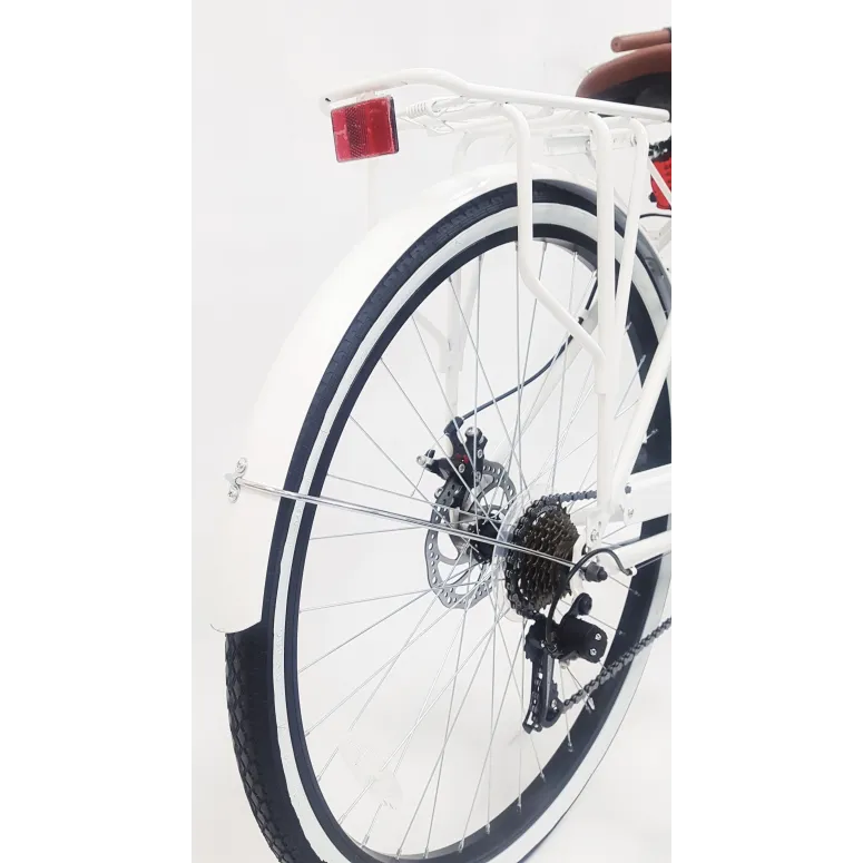 Rower Miejski Męski 28 Retro Hamulec V-Brake Sztywny Widelec Stalowa Rama