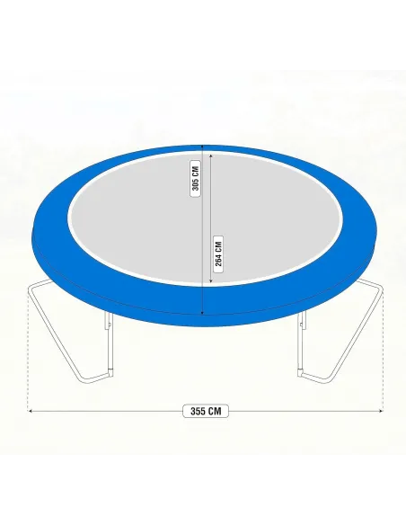 Trampolina Ogrodowa z Siatką Ultrasport Jumper 305cm do 160kg PP PVC Stal