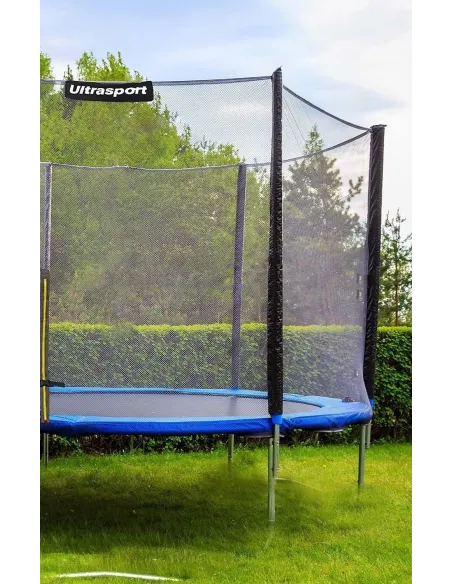 Trampolina Ogrodowa z Siatką Ultrasport Jumper 305cm do 160kg PP PVC Stal