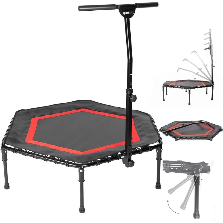 Trampolina Fitness z Uchwytem SportPlus SP-T-111F 126 cm 130 kg Składana