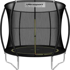 Trampolina Ultrasport Bez Sprężyn System Linowy Siatka Bezpieczeństwa 244cm