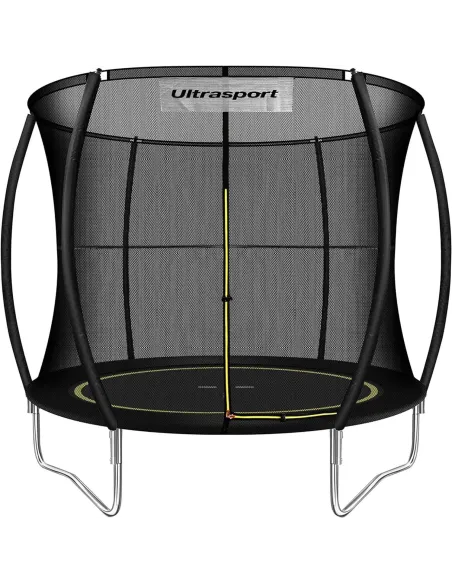 Trampolina Ultrasport Bez Sprężyn System Linowy Siatka Bezpieczeństwa 244cm