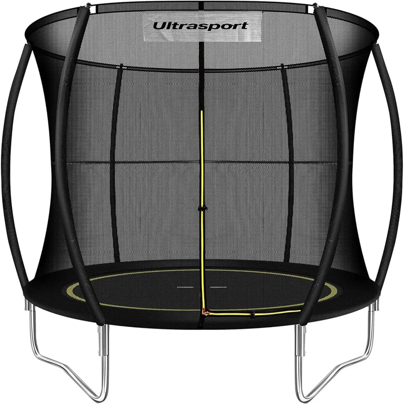 Trampolina Ultrasport Bez Sprężyn System Linowy Siatka Bezpieczeństwa 244cm