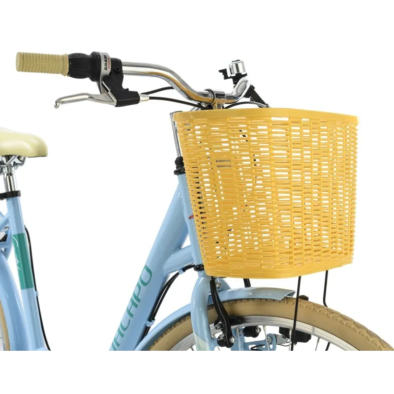 Rower Miejski Damski 26 Błotniki Bagaż 6 bieg Dzwonek Światła Koszyk Stopka