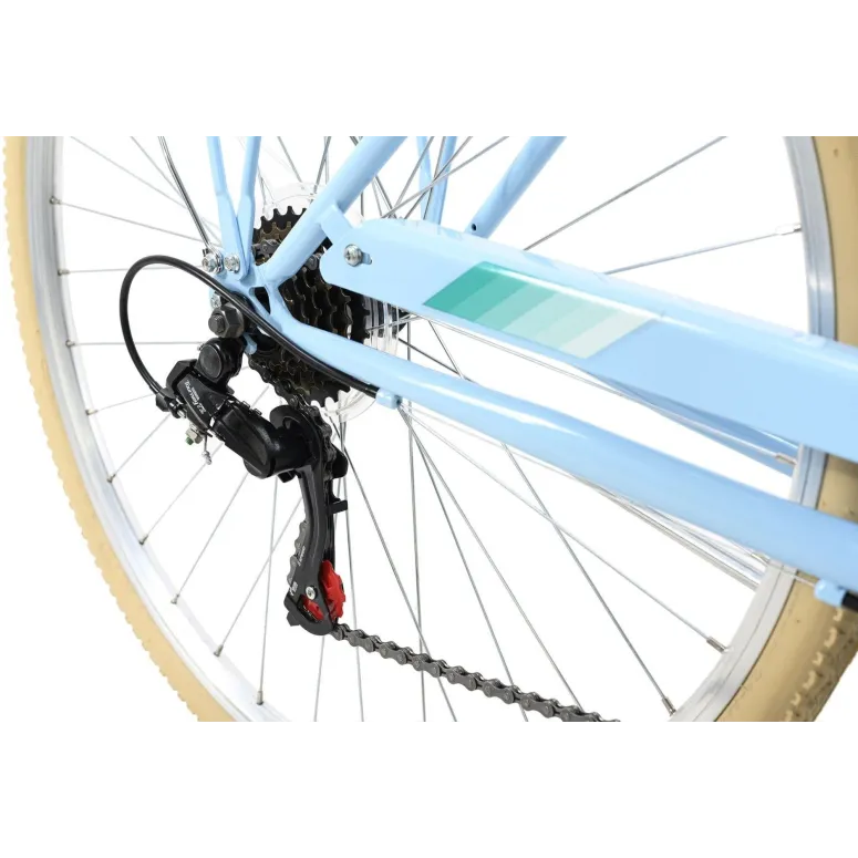 Rower Miejski Damski 26 Błotniki Bagaż 6 bieg Dzwonek Światła Koszyk Stopka