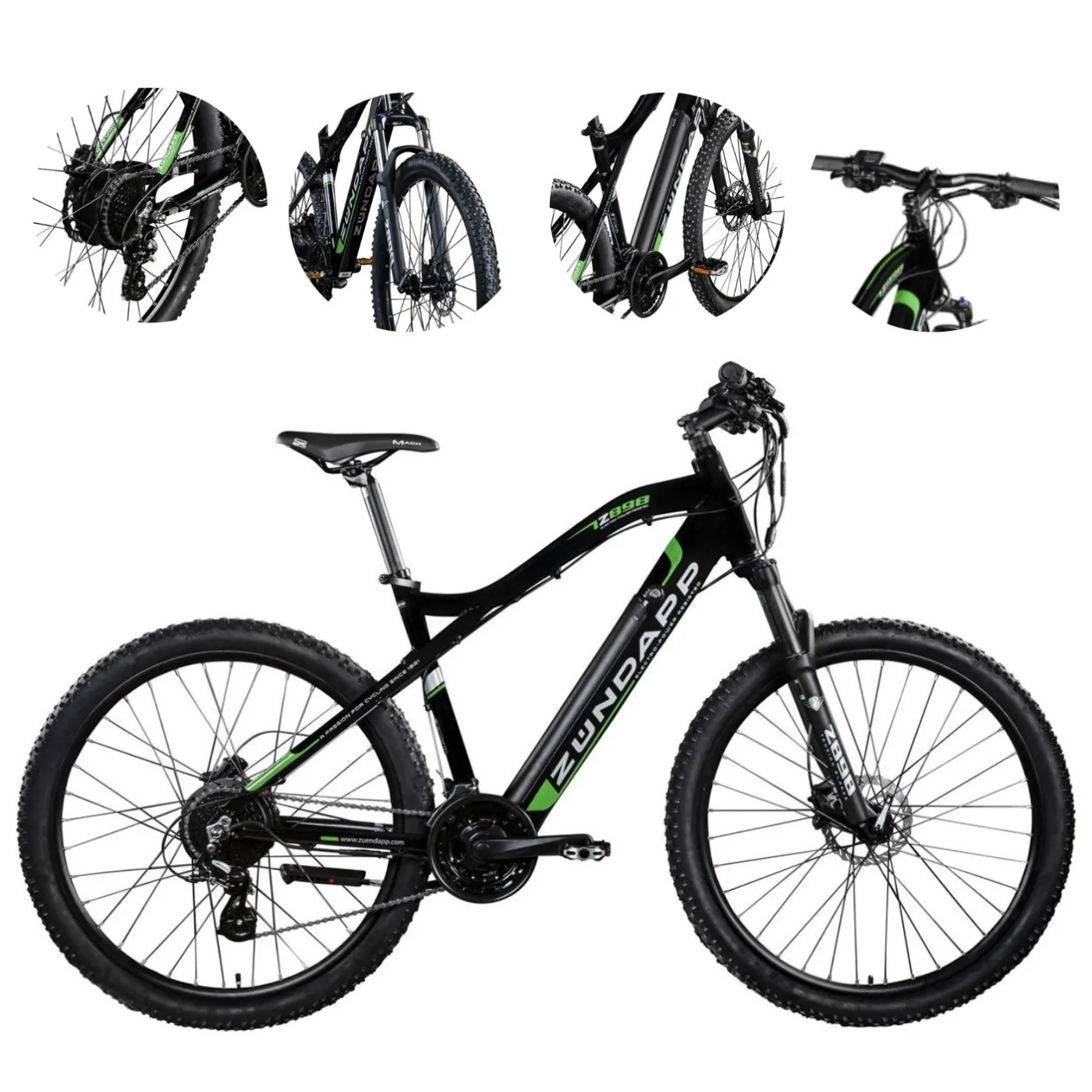 Elektryczny Rower Górski 27,5 Męski Damski Tarcze Aluminium Cyngle Stopka