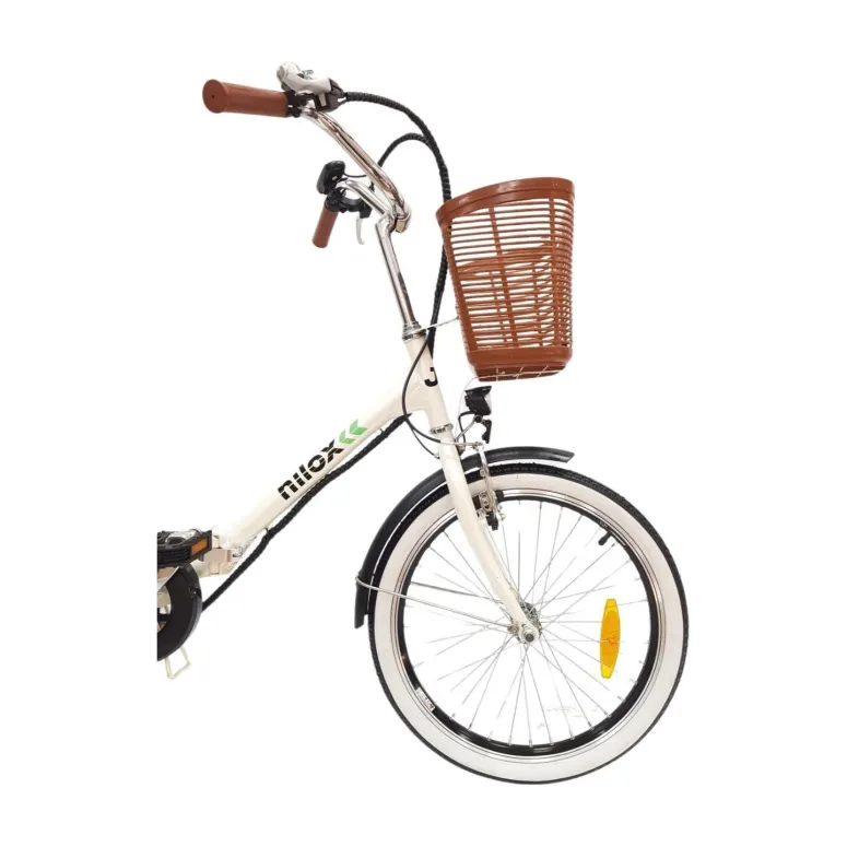 Elektryczny Rower Składany 20 Unisex Błotniki Bagaż Światła Składak Koszyk