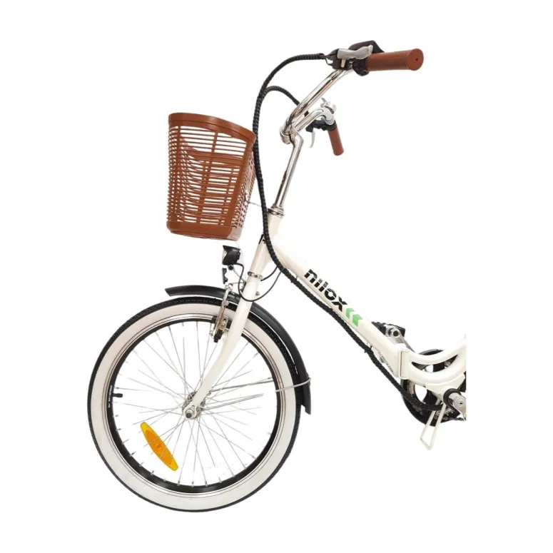 Elektryczny Rower Składany 20 Unisex Błotniki Bagaż Światła Składak Koszyk