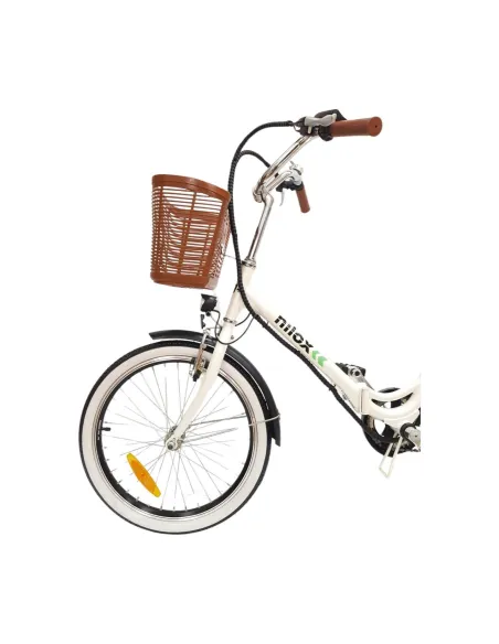 Elektryczny Rower Składany 20 Unisex Błotniki Bagaż Światła Składak Koszyk