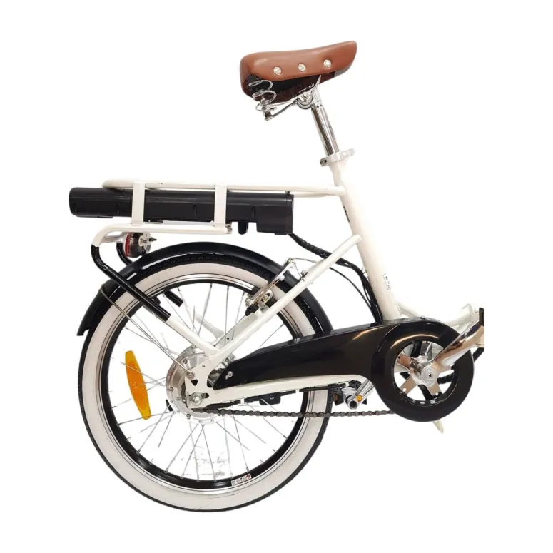 Elektryczny Rower Składany 20 Unisex Błotniki Bagaż Światła Składak Koszyk