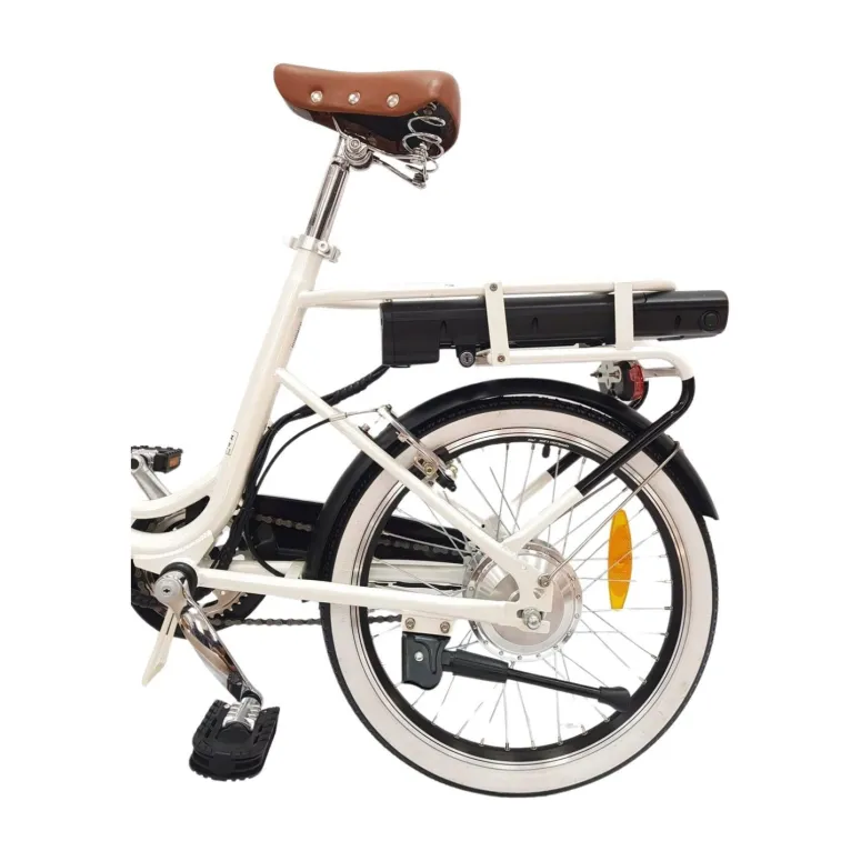 Elektryczny Rower Składany 20 Unisex Błotniki Bagaż Światła Składak Koszyk