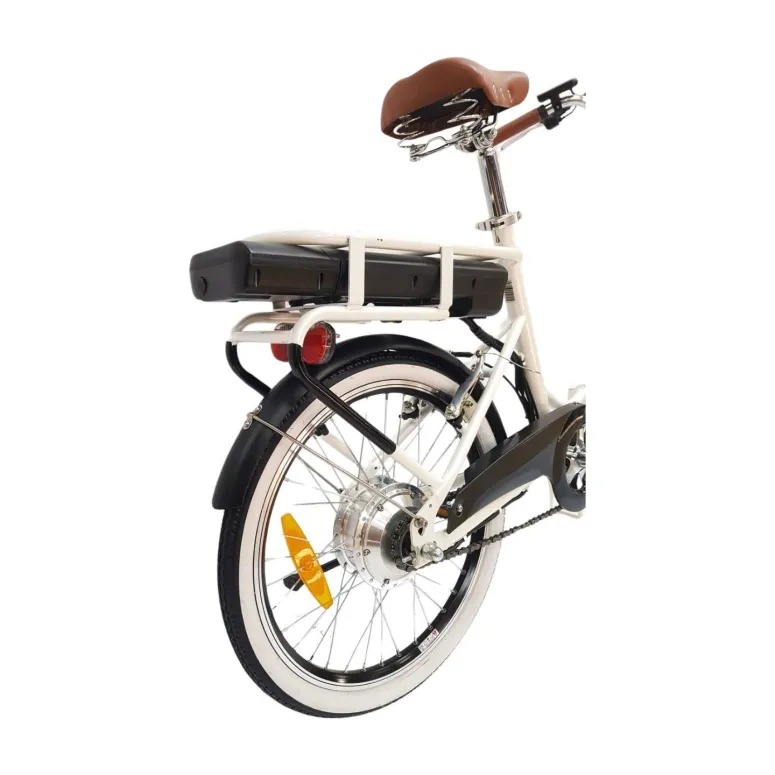 Elektryczny Rower Składany 20 Unisex Błotniki Bagaż Światła Składak Koszyk