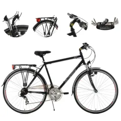 Rower Trekkingowy Męski 28 Turystyczny 21 bieg Revo Błotniki Bagaż Dzwonek