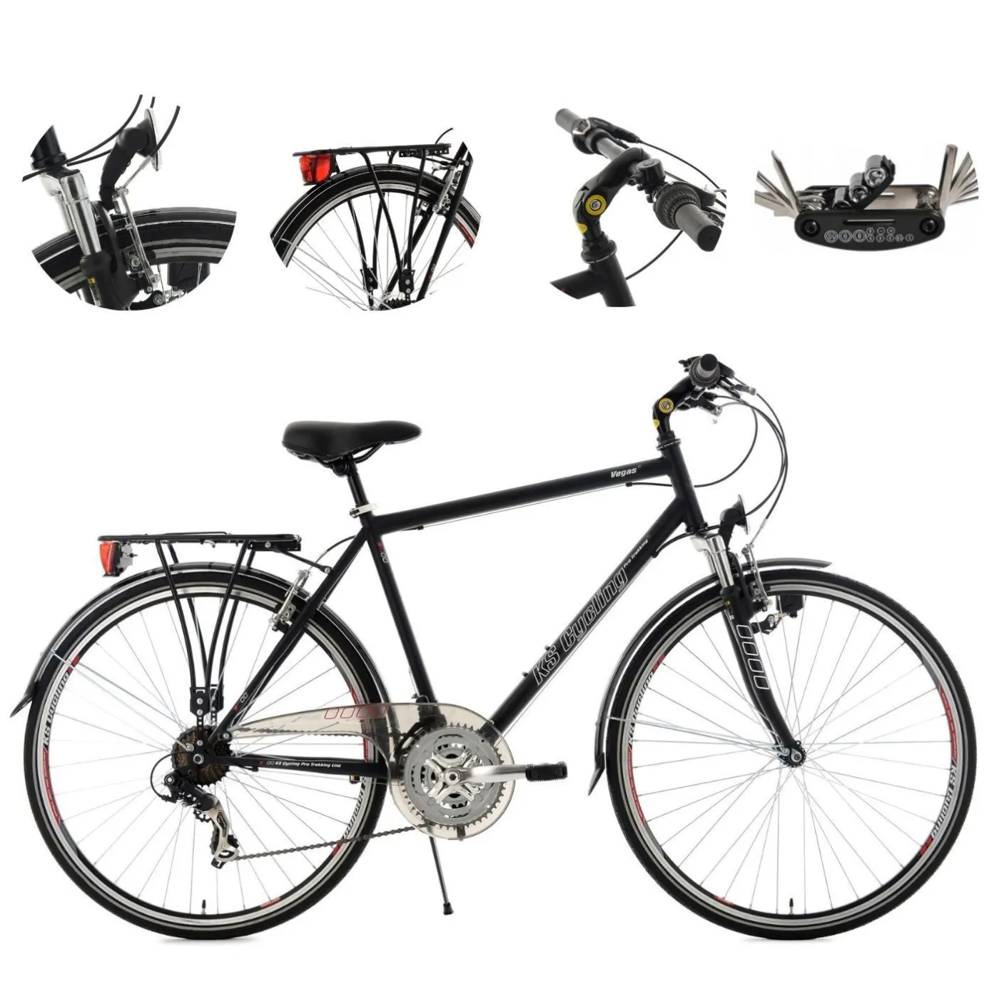 Rower Trekkingowy Męski 28 Turystyczny 21 bieg Revo Błotniki Bagaż Dzwonek