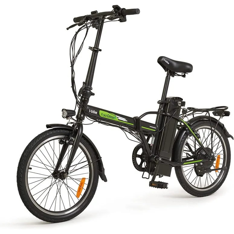 Elektryczny Rower Składany 20 Stal 250W 3 tryby 6Ah Światła Składak Bagaż