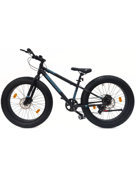 Rower Dziecięcy Fatbike MTB 24 Unisex 7 Biegów Revo Tarcze Dzwonek Stopka