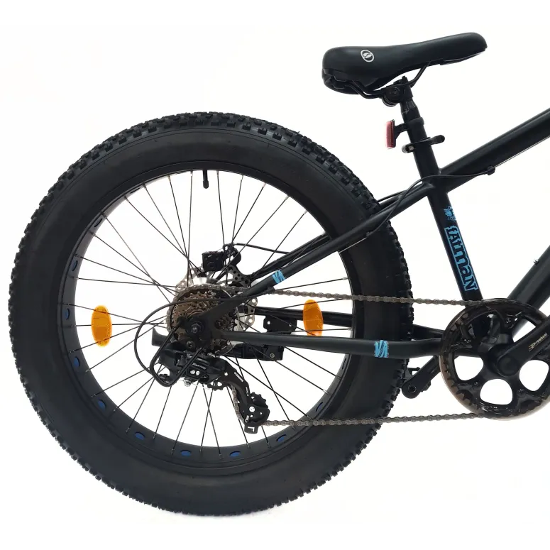 Rower Dziecięcy Fatbike MTB 24 Unisex 7 Biegów Revo Tarcze Dzwonek Stopka