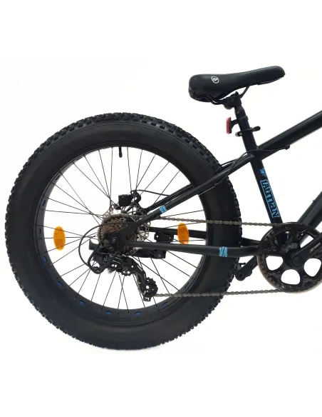 Rower Dziecięcy Fatbike MTB 24 Unisex 7 Biegów Revo Tarcze Dzwonek Stopka