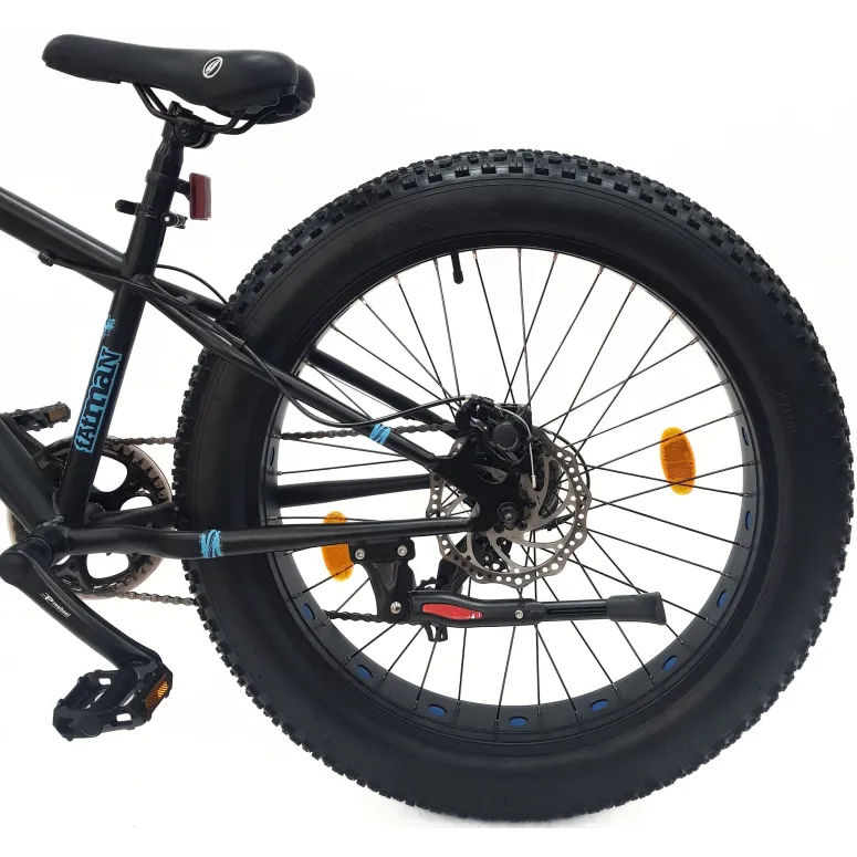 Rower Dziecięcy Fatbike MTB 24 Unisex 7 Biegów Revo Tarcze Dzwonek Stopka