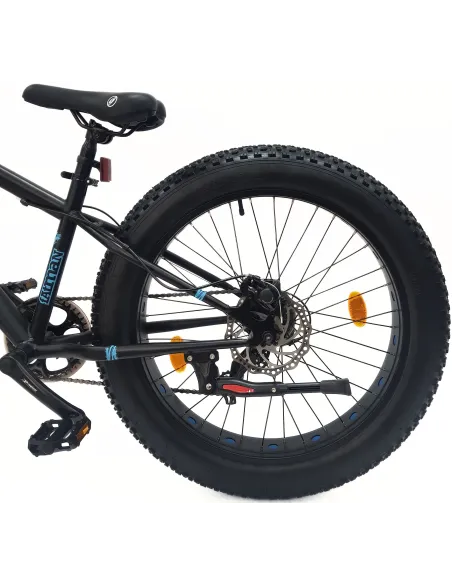 Rower Dziecięcy Fatbike MTB 24 Unisex 7 Biegów Revo Tarcze Dzwonek Stopka