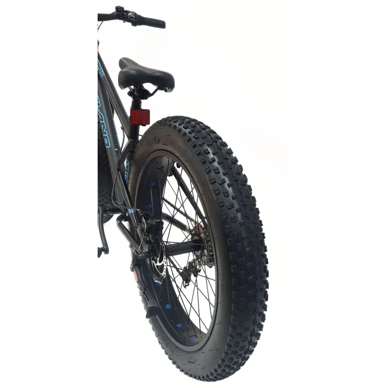 Rower Dziecięcy Fatbike MTB 24 Unisex 7 Biegów Revo Tarcze Dzwonek Stopka