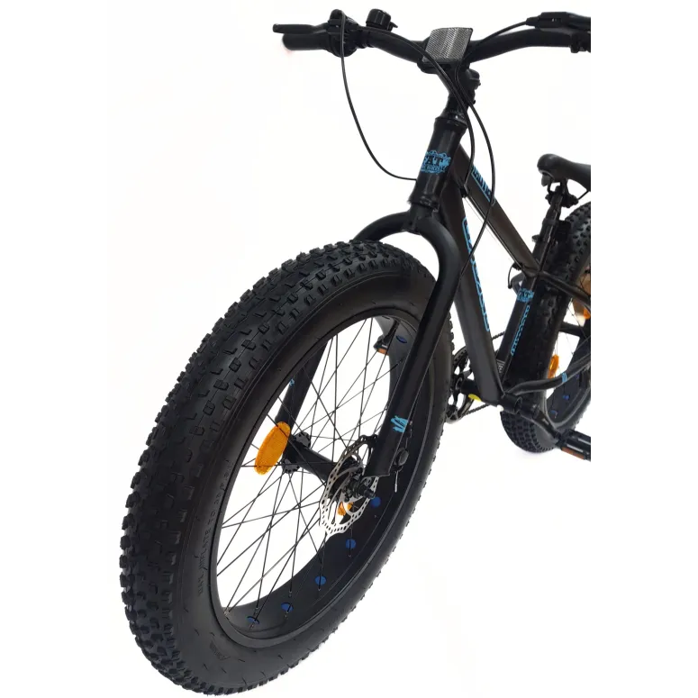 Rower Dziecięcy Fatbike MTB 24 Unisex 7 Biegów Revo Tarcze Dzwonek Stopka