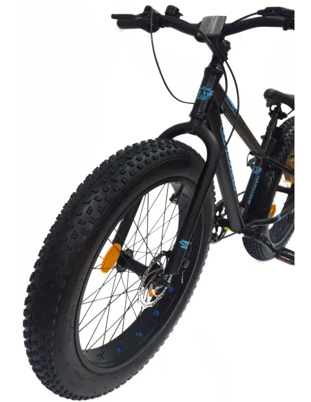 Rower Dziecięcy Fatbike MTB 24 Unisex 7 Biegów Revo Tarcze Dzwonek Stopka