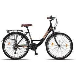 Rower Miejski Uniwersalny 28 Oświetlenie Dzwonek 21 Biegów Stopka Bagażnik