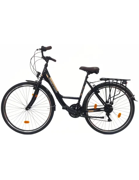 Rower Miejski Uniwersalny 28 Oświetlenie Dzwonek 21 Biegów Stopka Bagażnik