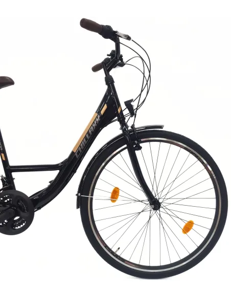 Rower Miejski Uniwersalny 28 Oświetlenie Dzwonek 21 Biegów Stopka Bagażnik