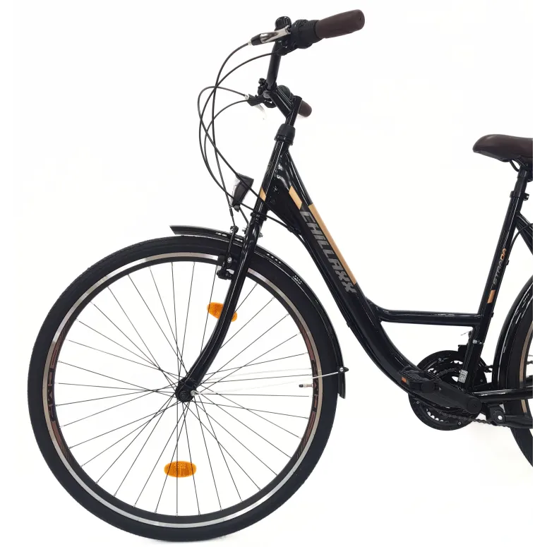 Rower Miejski Uniwersalny 28 Oświetlenie Dzwonek 21 Biegów Stopka Bagażnik