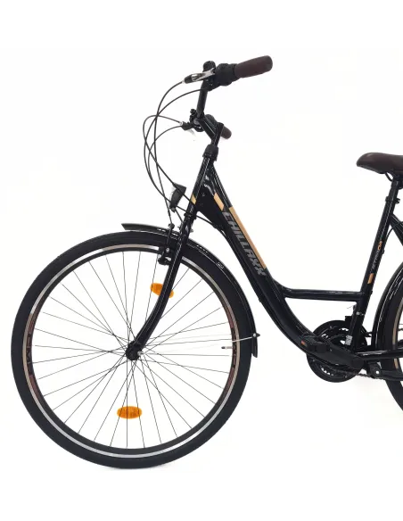 Rower Miejski Uniwersalny 28 Oświetlenie Dzwonek 21 Biegów Stopka Bagażnik